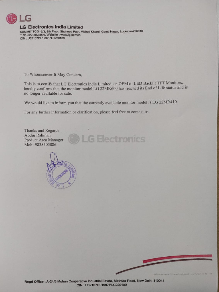 LG Declaration | PDF