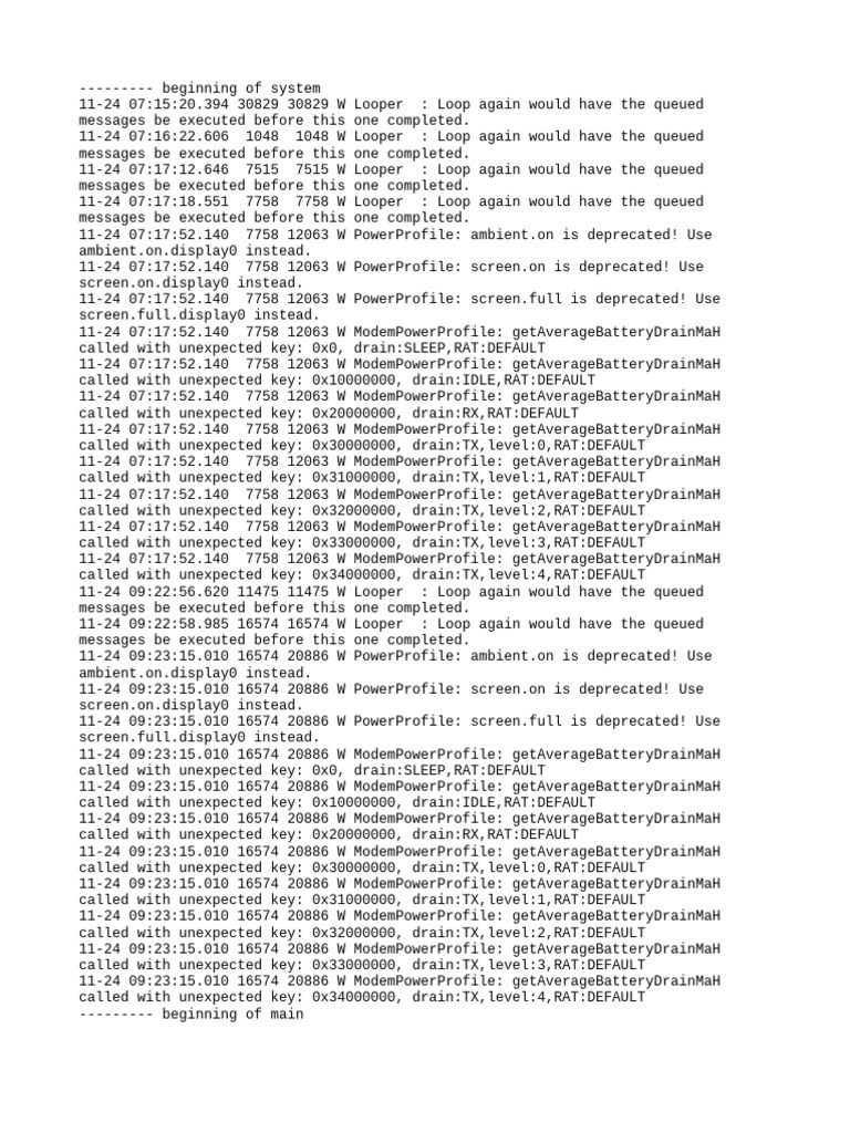 Android Log Warnings and Errors | PDF | Computer Programming | Software ...