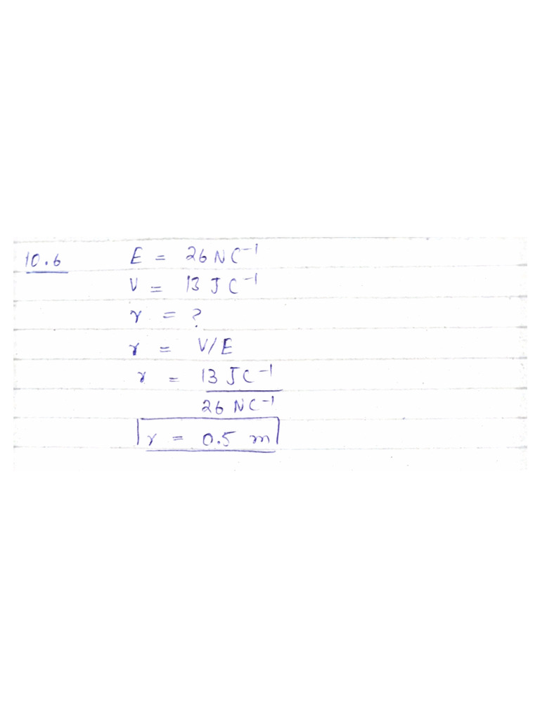 Physics Class 11 Fbise Numerical 10.6 | PDF