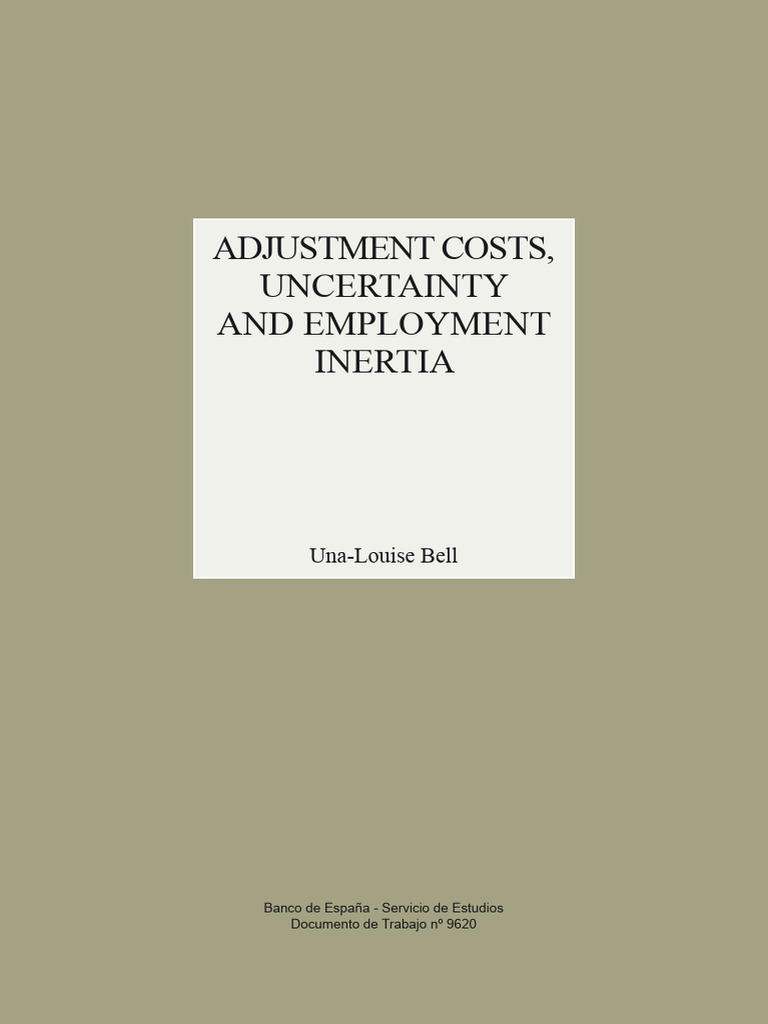 Employment Inertia and Adjustment Costs | PDF | Labour Economics ...