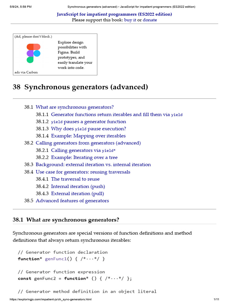 38 Synchronous Generators (Advanced) - JavaScript For Impatient ...
