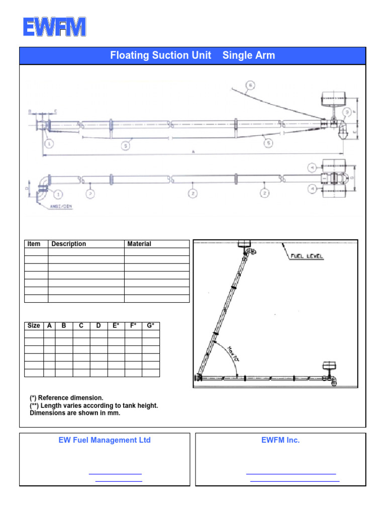 Floating Suction Unit Specifications | PDF