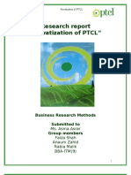 Research Report "Privatization of PTCL": Business Research Methods Submitted To Group Members