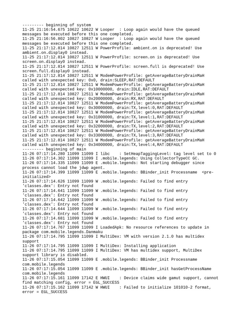 Android App Log Errors and Warnings | PDF | Computer Engineering ...
