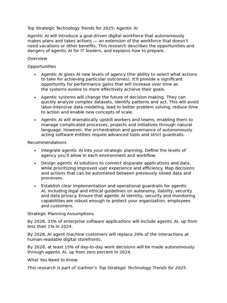 Agentic AI: Future Workforce Trends 2025 | PDF | Artificial ...