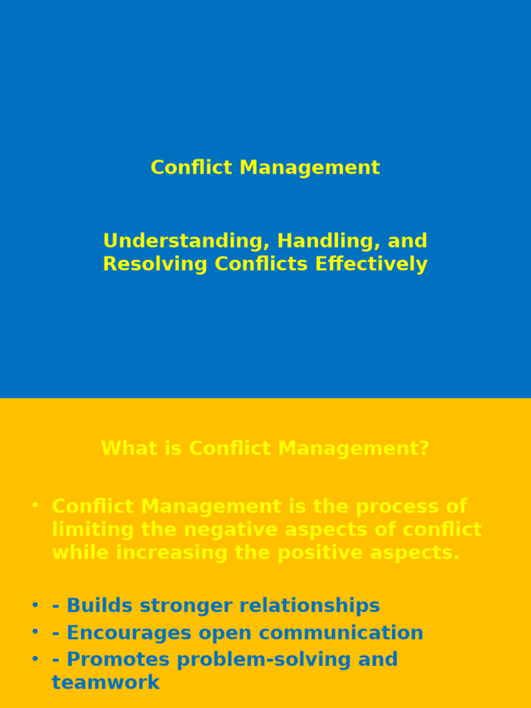 Effective Conflict Management Strategies | PDF | Conflict (Process ...