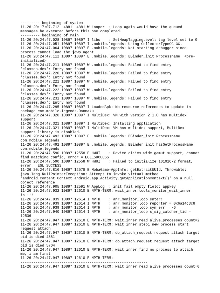 ML Logcat 1764164317305 | PDF | Java (Programming Language) | Operating ...