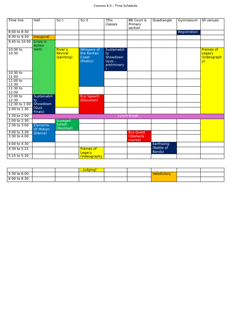 Time Schedule Update | PDF