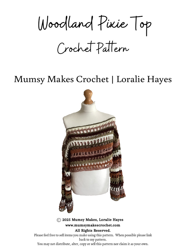 Crochet Woodland Pixie Top Pattern | PDF | Crochet | Yarn