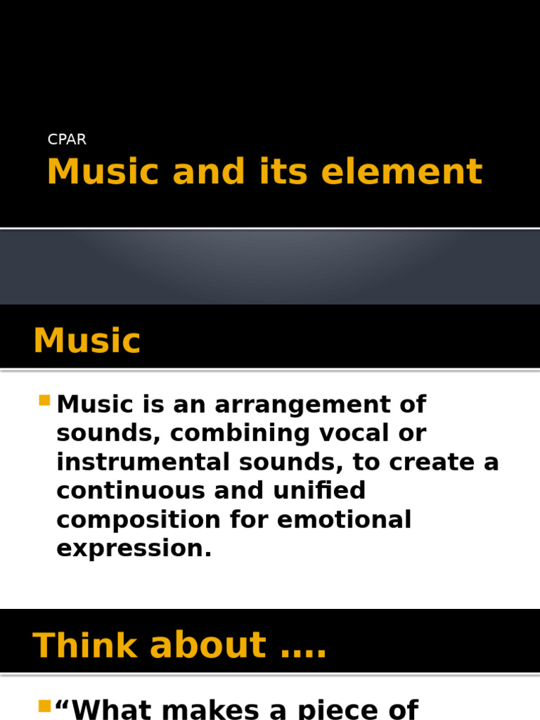 Elements and Types of Music Explained | PDF | Songs | Melody