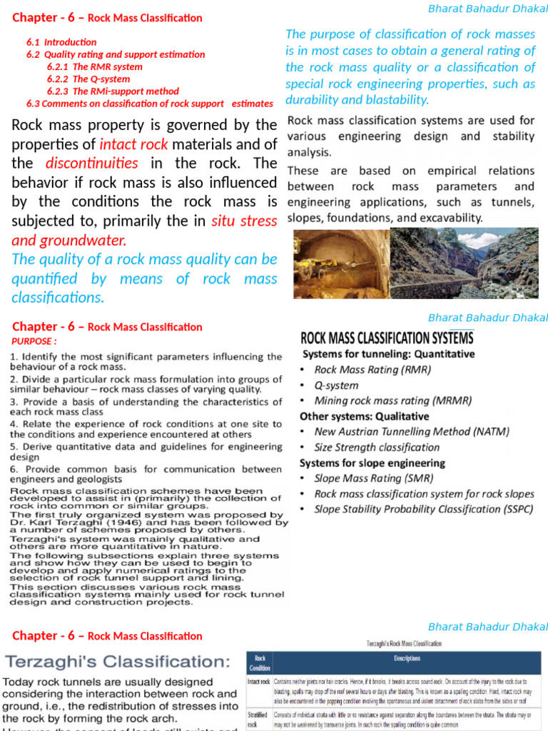 Rock Mass Classification Techniques | PDF | Strength Of Materials ...