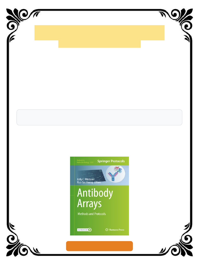 Antibody Arrays: Methods and Protocols Kelly C. Whittaker eBook ...