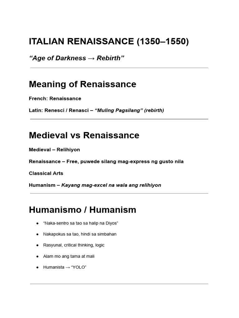 Renaissance | PDF