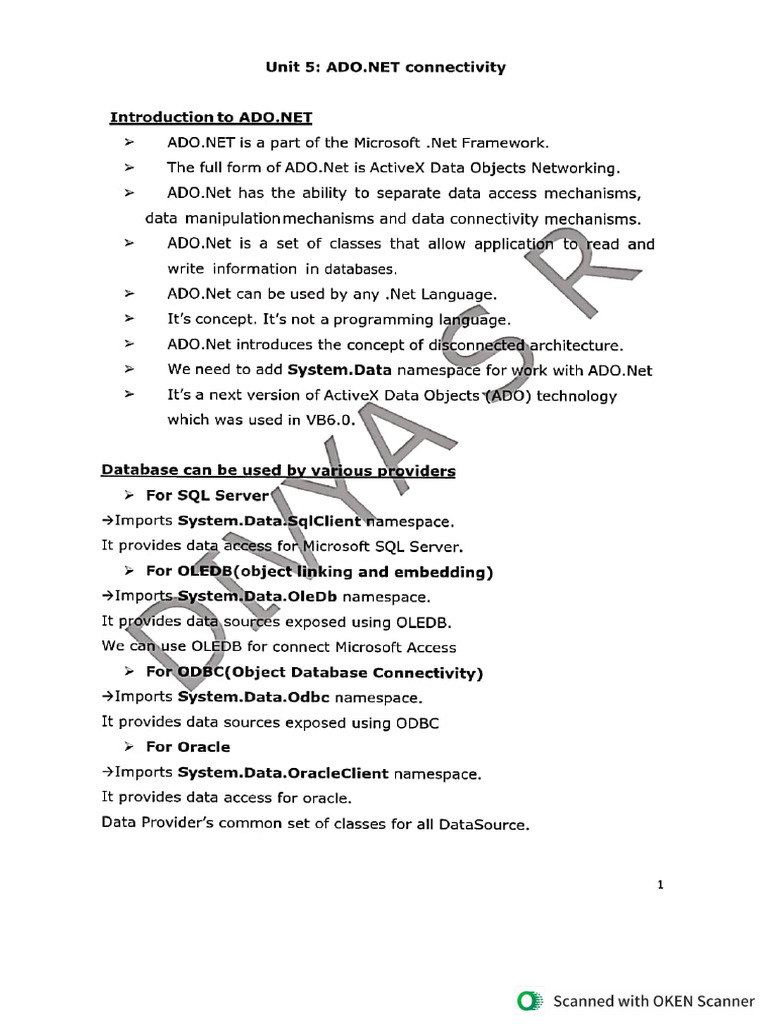 C Sharp Unit - 5 - Extracted - 12122210 | PDF