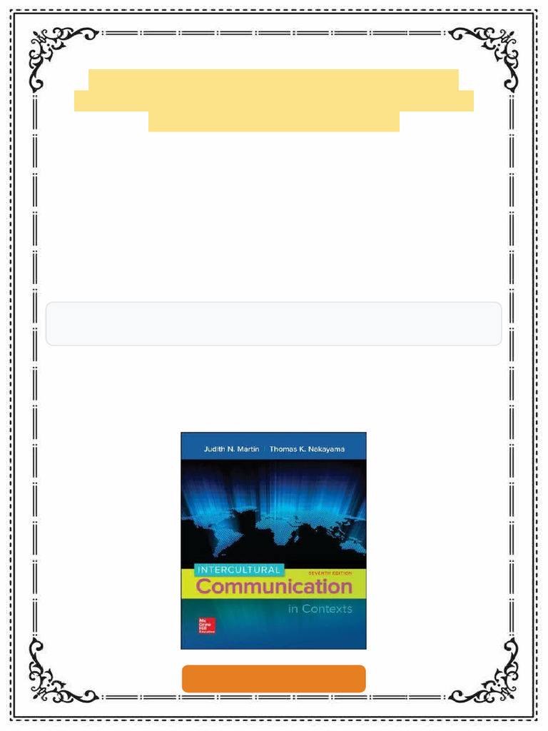 Intercultural Communication in Contexts 7th Edition Judith N. Martin ...