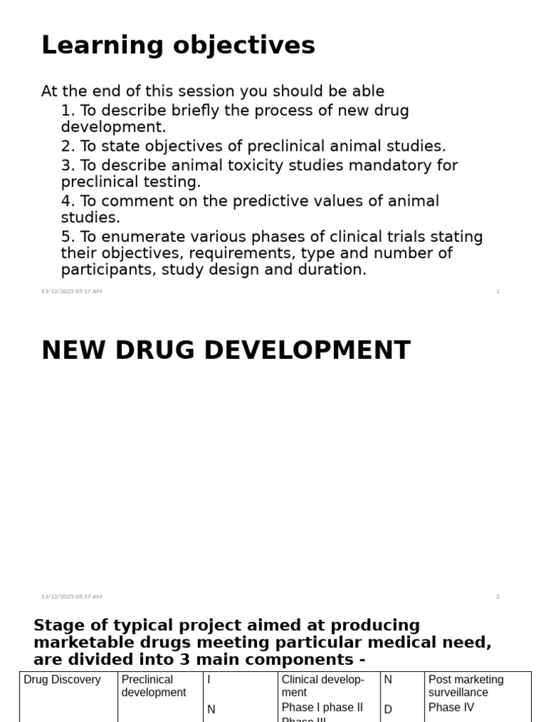New Drug Development Process Overview | PDF | Phases Of Clinical ...