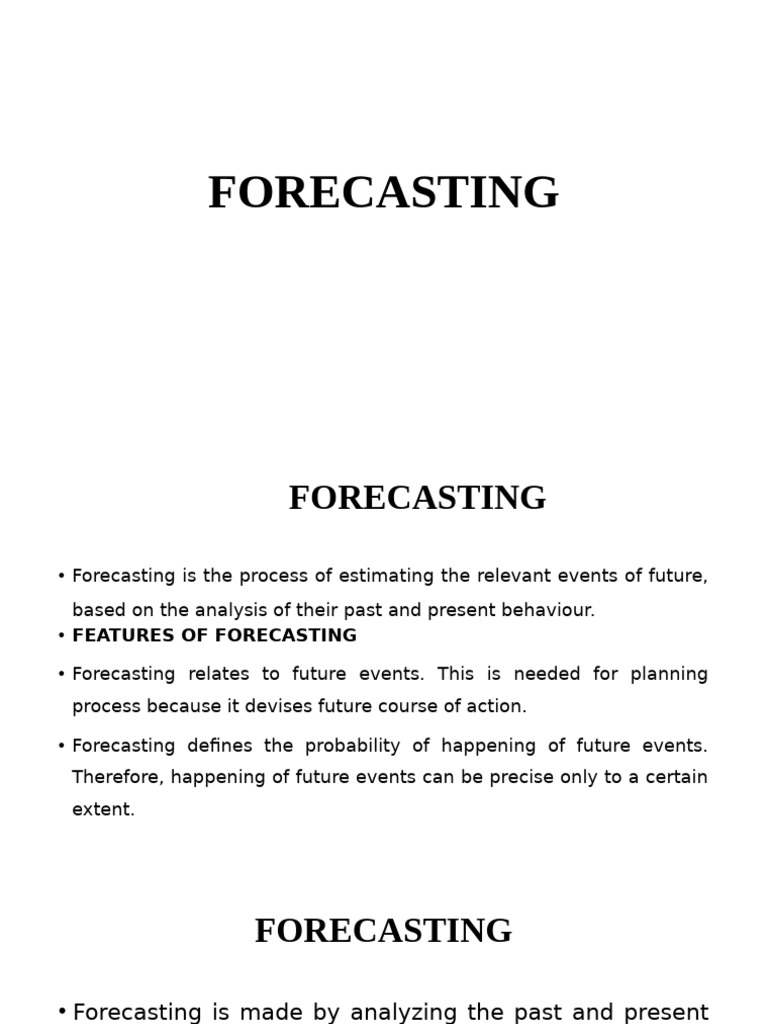 Forecasting | PDF | Forecasting | Time Series