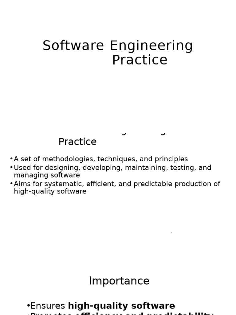 Software Engineering Practice | PDF | Software | Computing