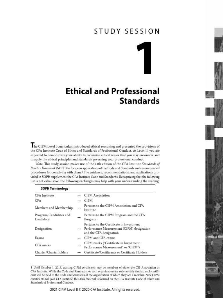 CIPM Level II: Ethics & Performance Standards | PDF | Investment ...