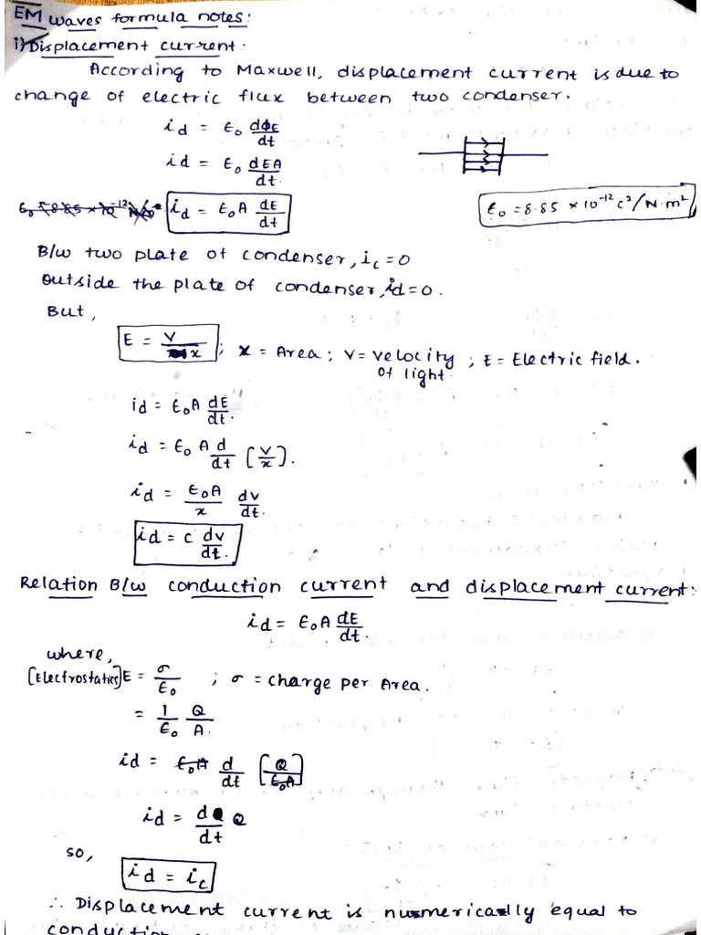 Em Waves Formulas | PDF