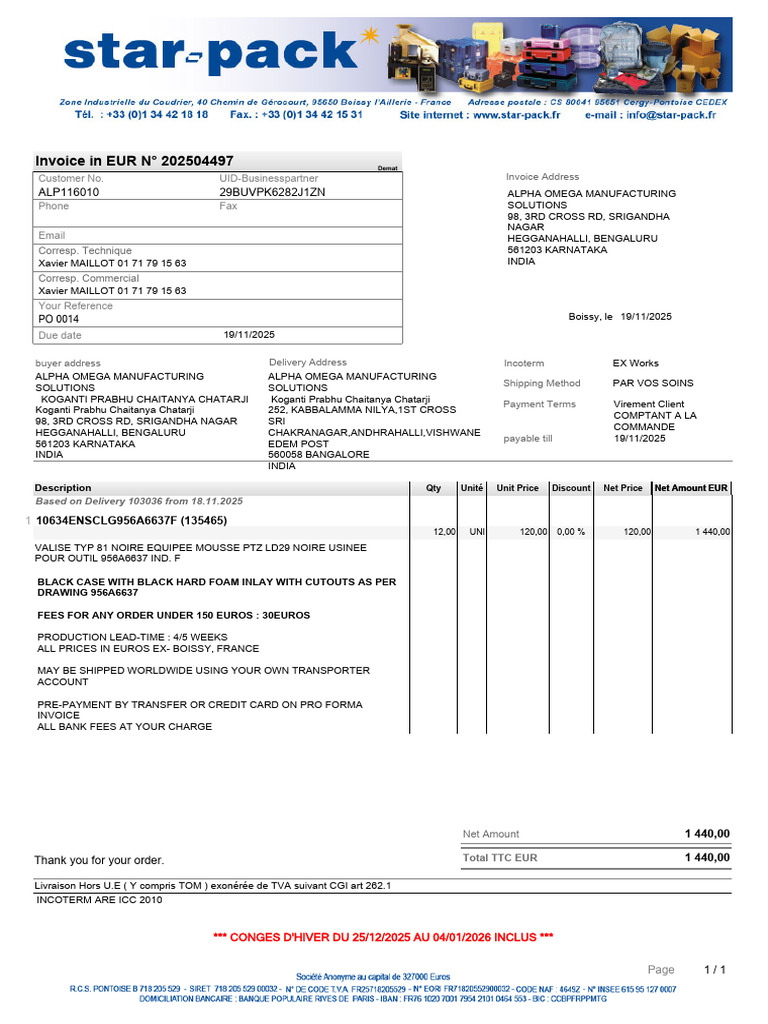 Invoice 202504497 | PDF | Payments | Business