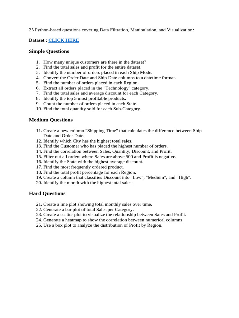 Python Data Analysis Questions & Visualizations | PDF
