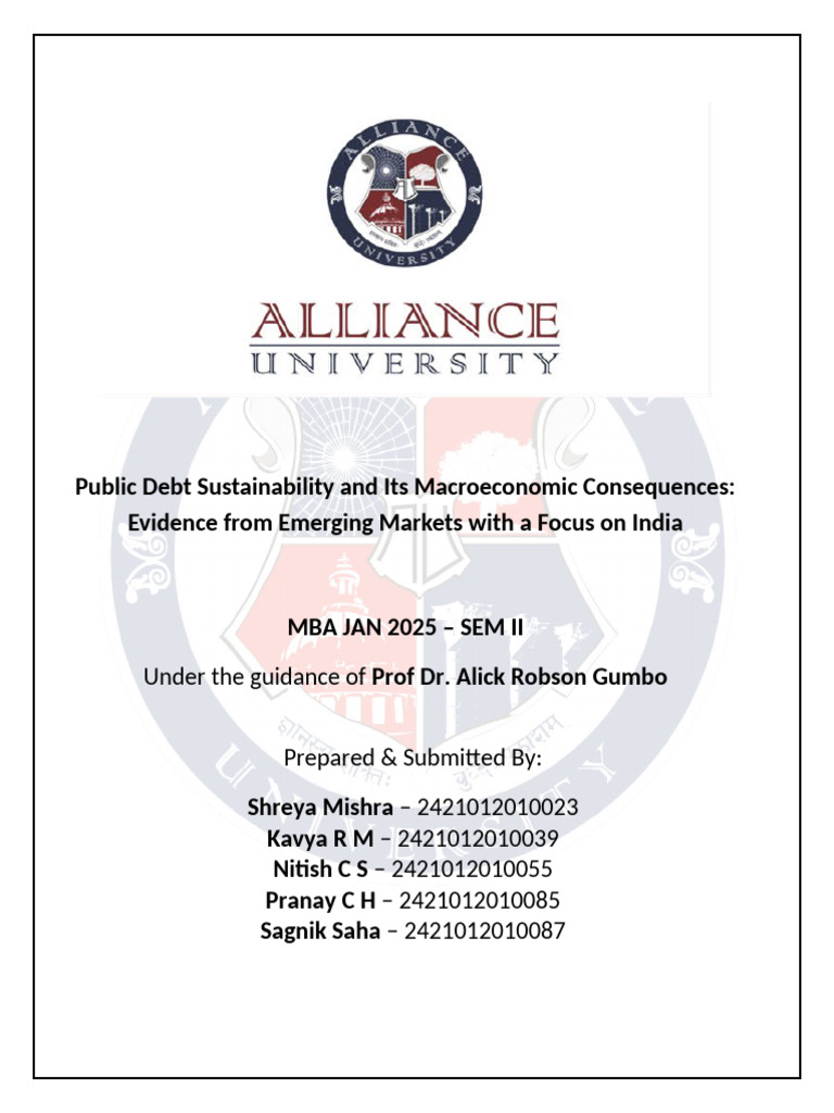 Public Debt Sustainability in India | PDF | Fiscal Policy | Government ...