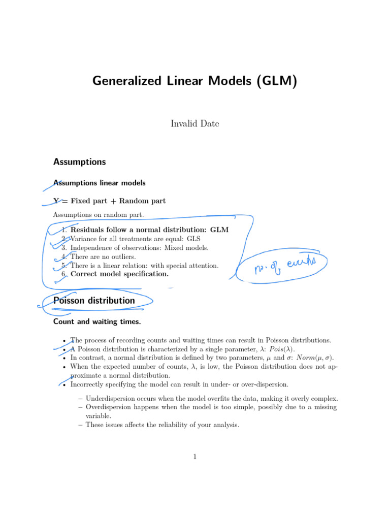 Generalized Linear Models Overview | PDF | Errors And Residuals ...
