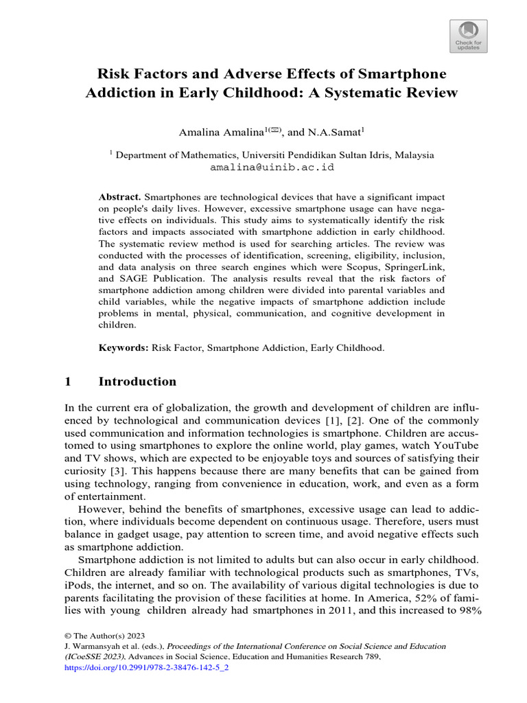 Smartphone Addiction in Early Childhood | PDF | Creative Commons ...