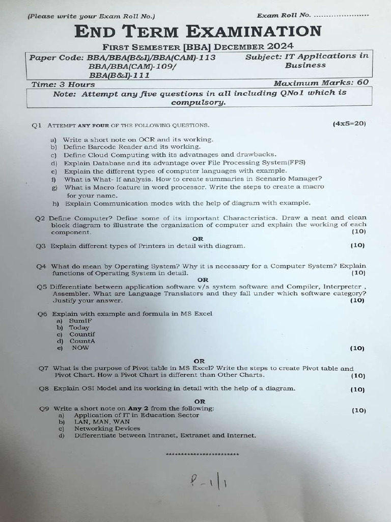 BBA 1st SEM Compressed | PDF
