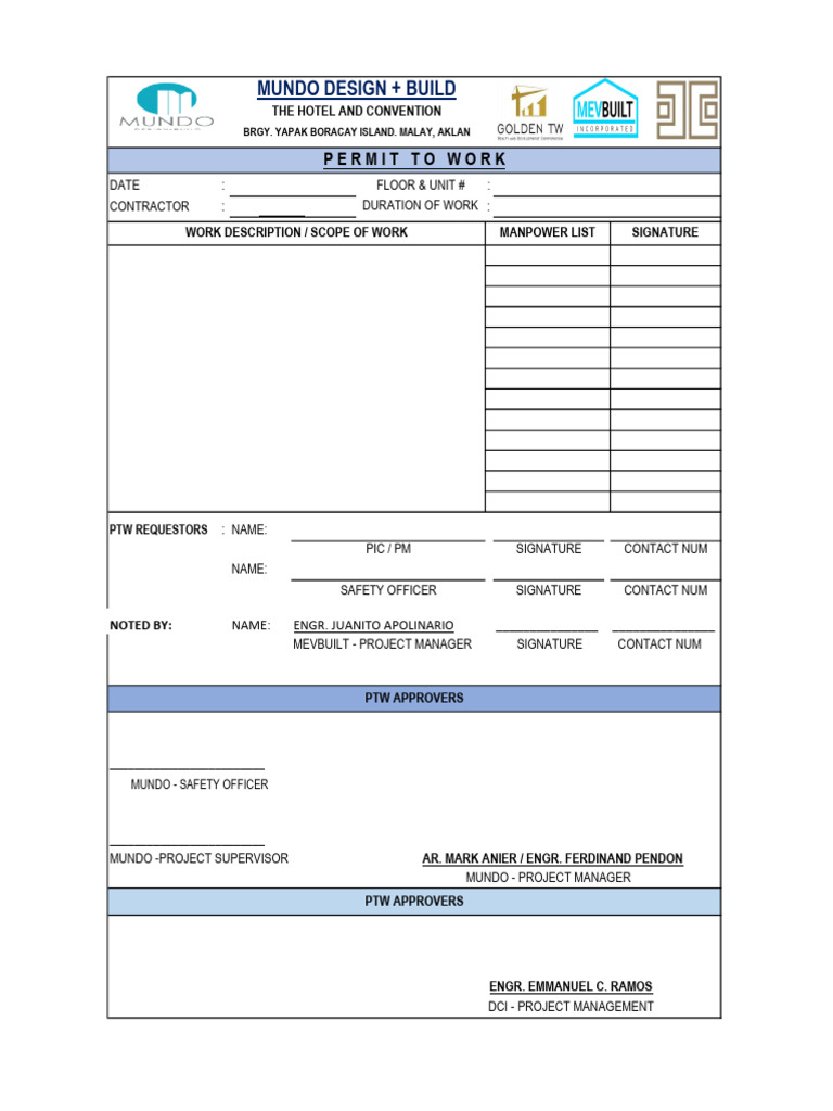 Permit To Work | PDF