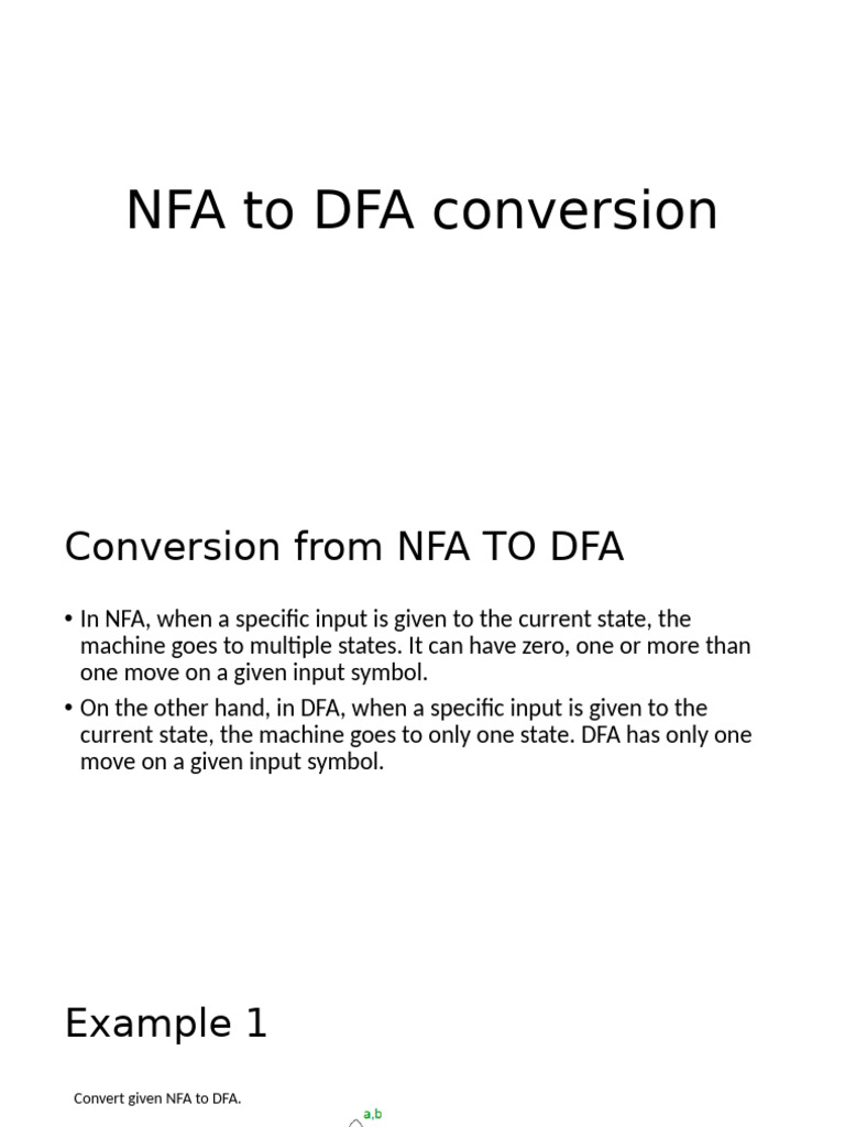 NFA to DFA Conversion Guide | PDF | Digital Electronics | Conceptual Model