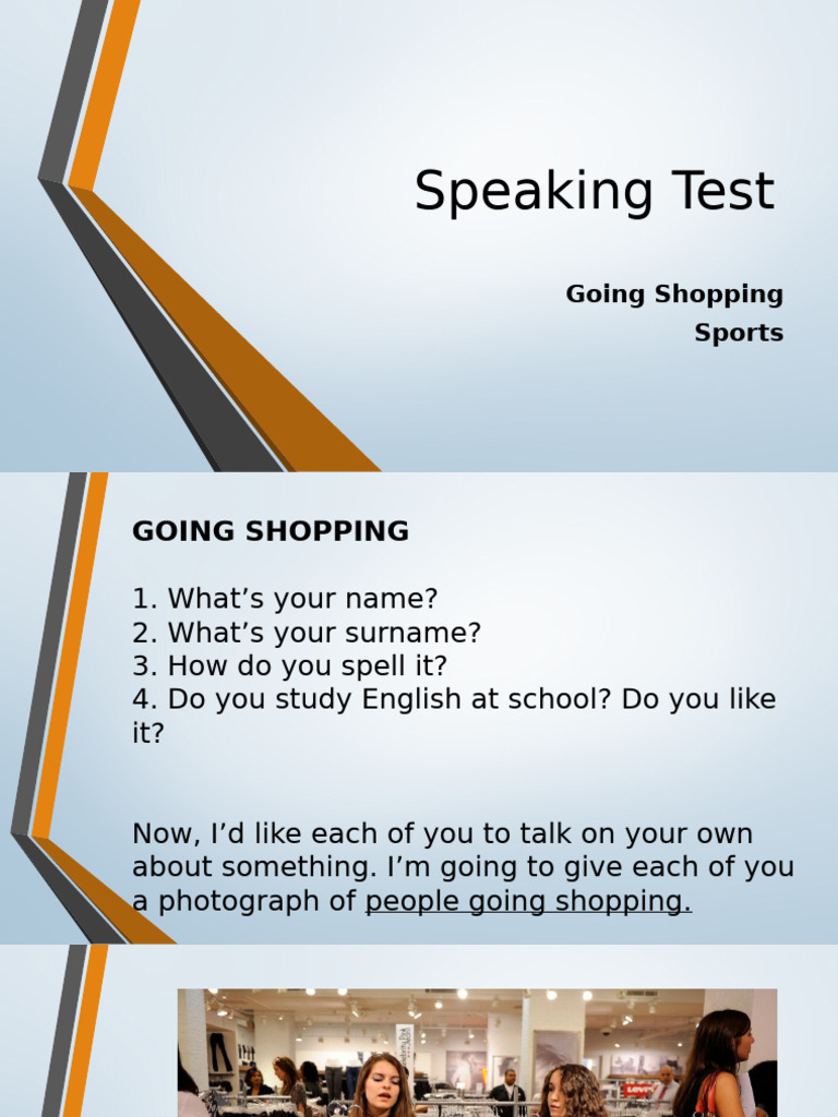 Speaking Test | PDF