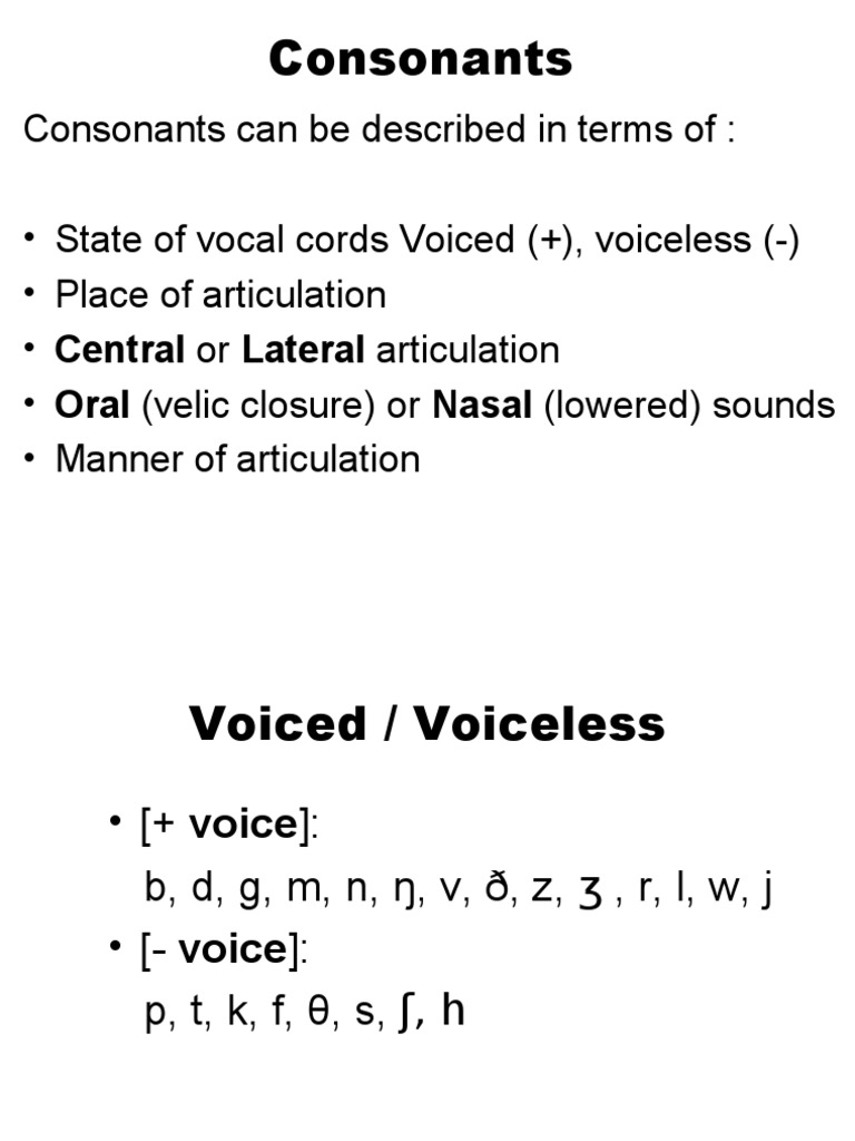 Consonants | Oral Communication | Phonetics
