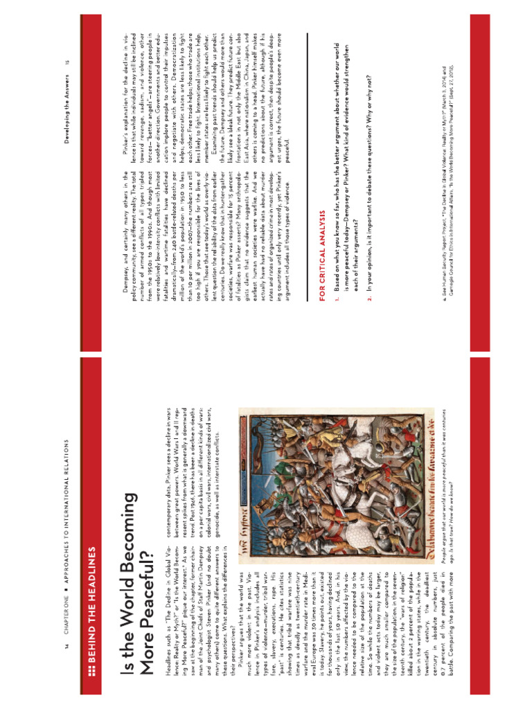 Lecture 2 - Is The World Becoming More Peaceful | PDF