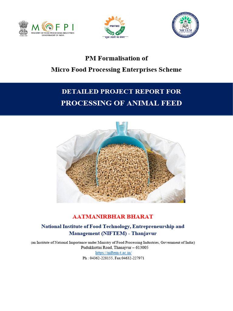 Animal Feed Processing Project Report | PDF | Flour | Animal Feed