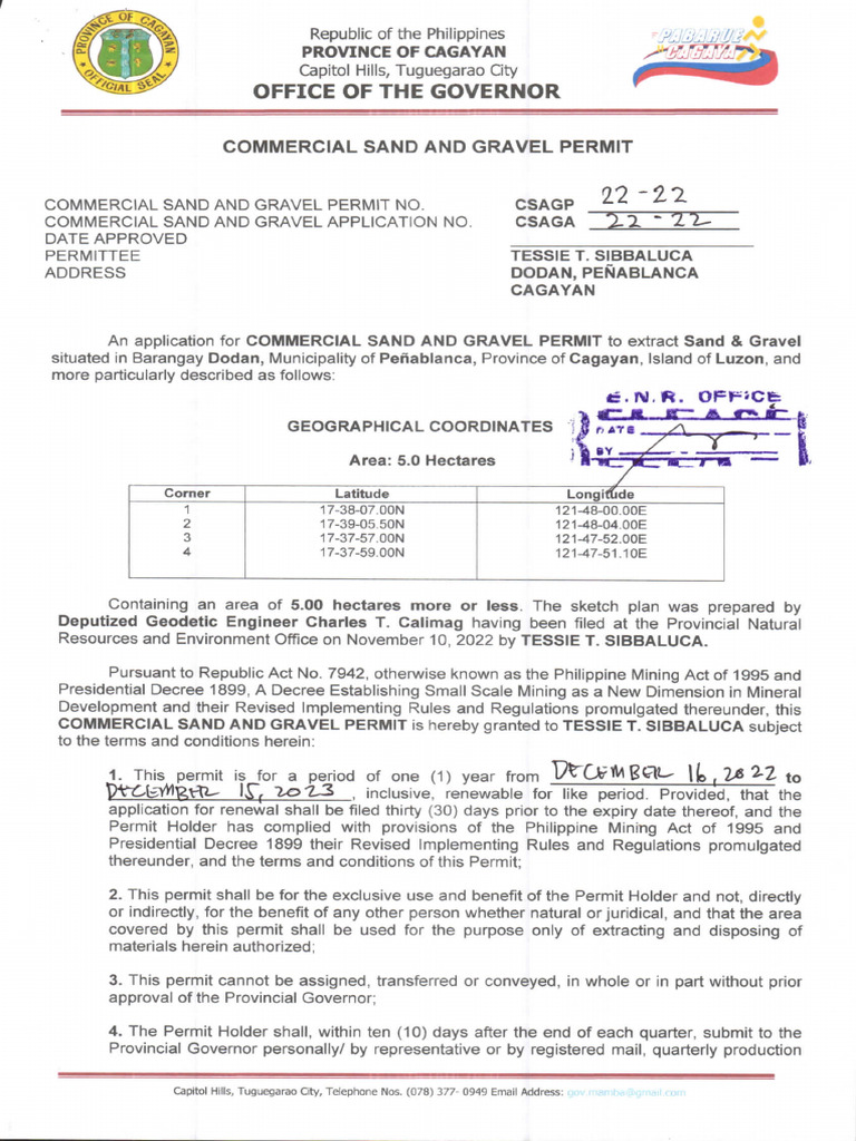 Csag Permit 2023 Tessie | PDF