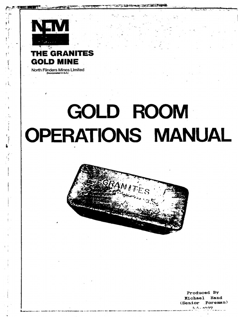 Gold Room Operation Manual | PDF
