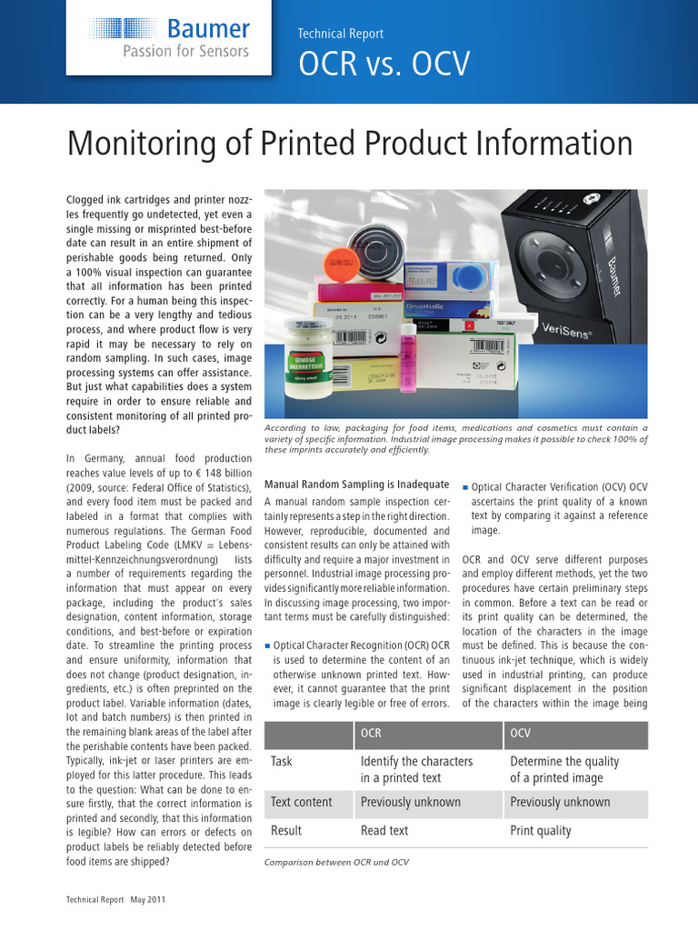 OCR vs OCV: Ensuring Print Quality | PDF | Optical Character ...