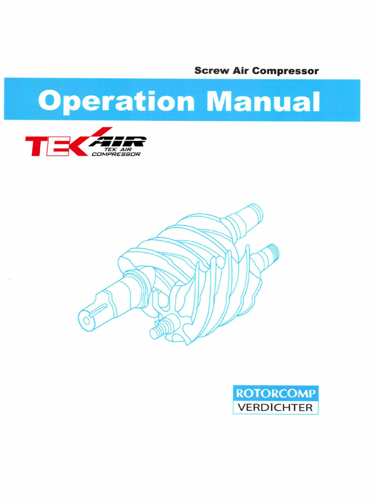 ../fupfiles/operation Manual (Screw Air Compressor) | PDF