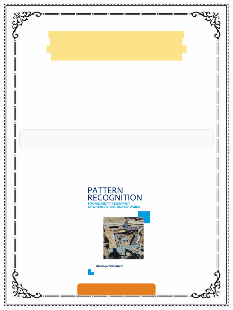 Pattern Recognition for Reliability Assessment of Water Distribution ...