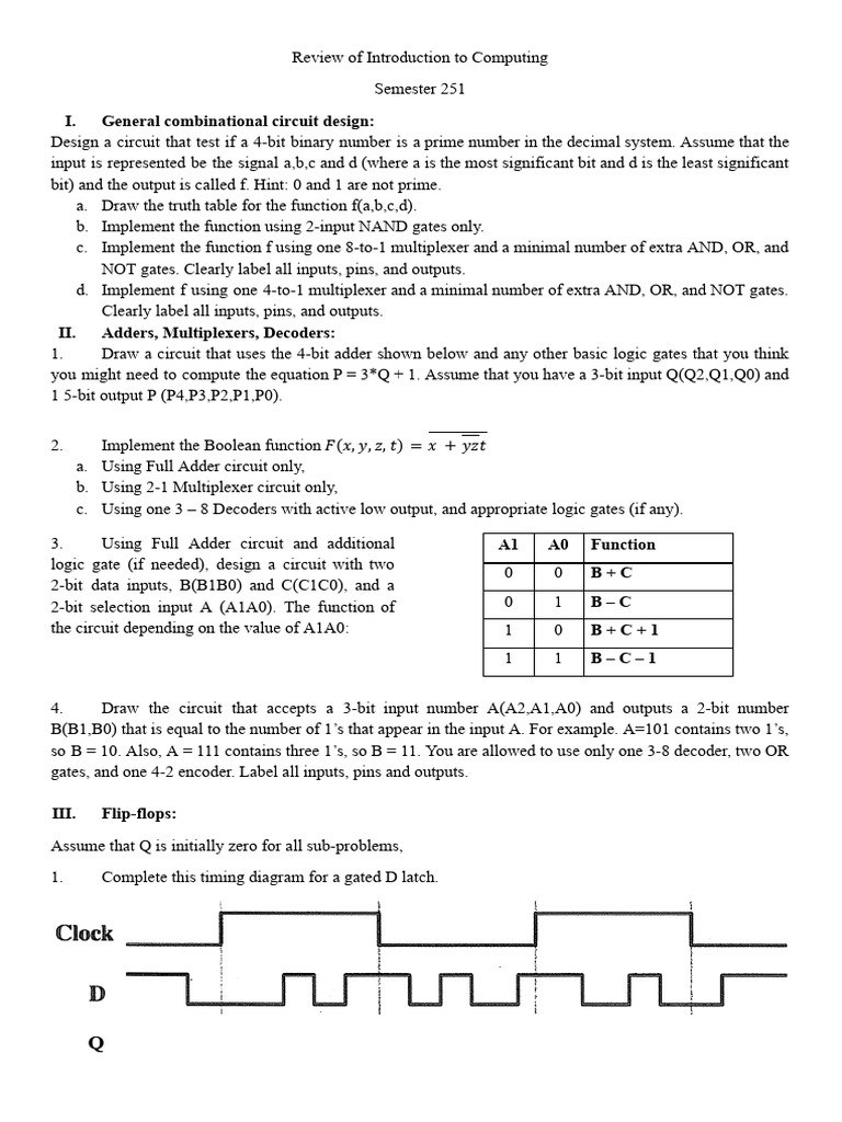 Combinational Circuit Design Guide | PDF | Logic Gate | Digital Electronics