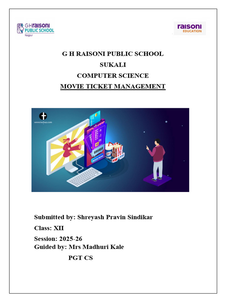 Movie Ticket Management System Project | PDF | Databases | Sql