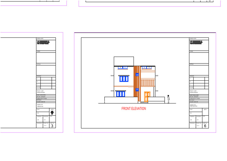 Front Elevation and Terrace Plan Drawing | PDF