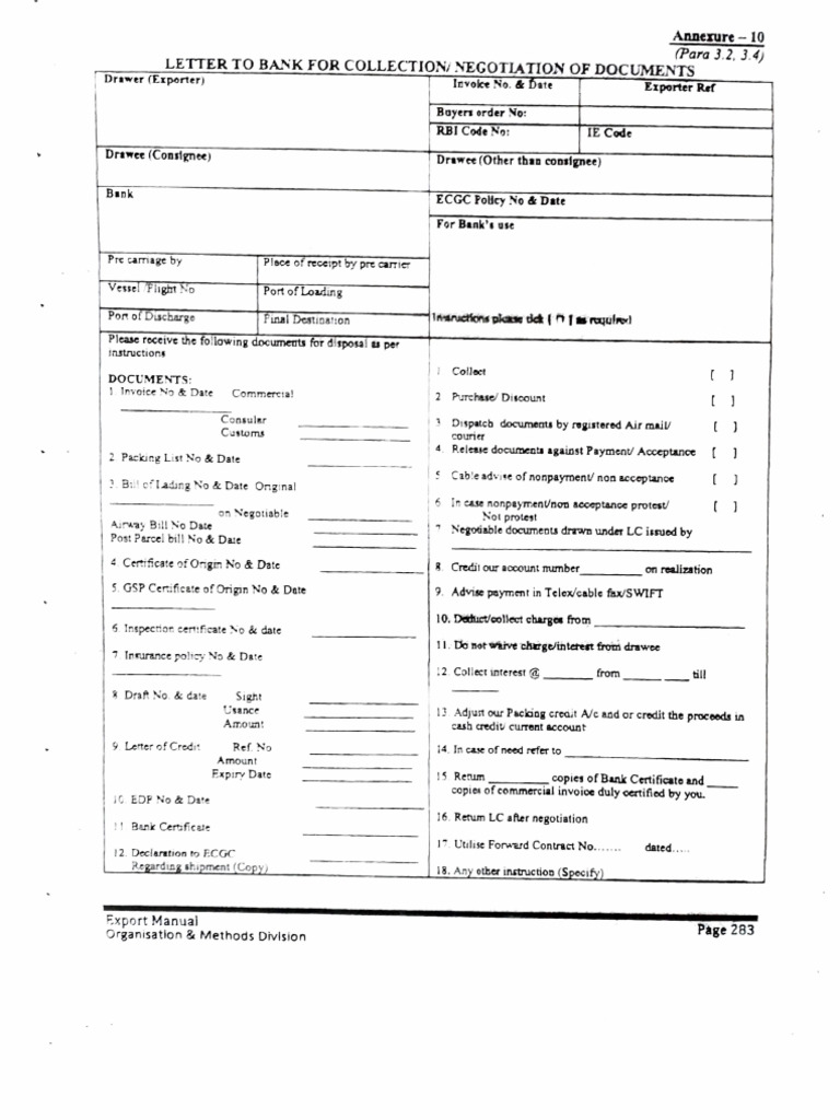 Export Document Collection Letter Template | PDF | Receipt | Business