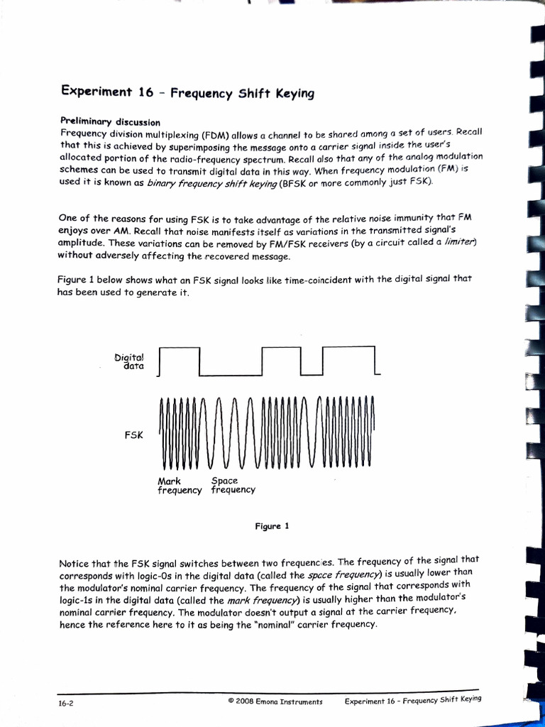 Frequency Shift Keying Experiment Guide | PDF | Detector (Radio ...
