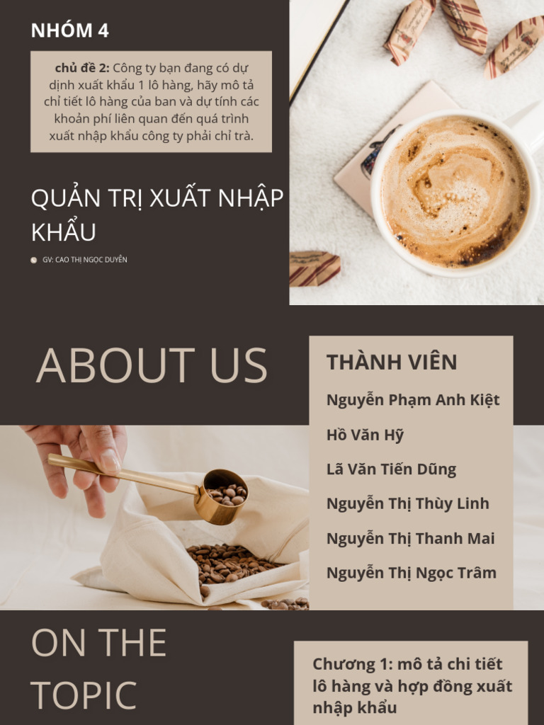 Brown Minimalist Coffee Shop Profile Presentation | PDF