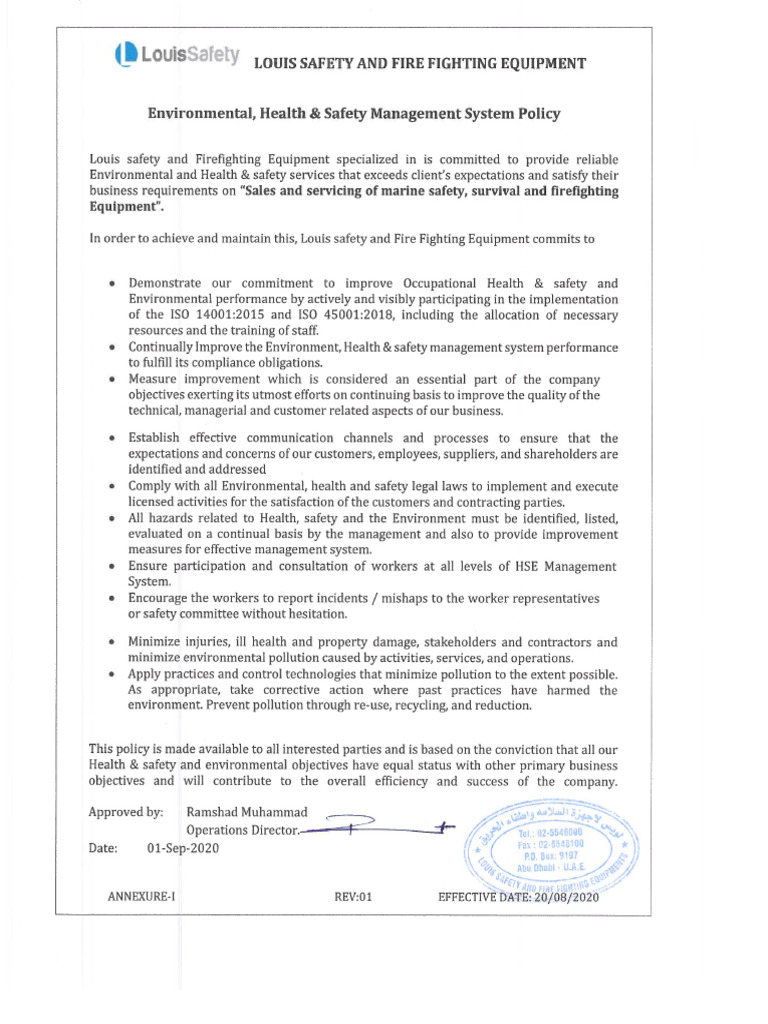 HSE - Policy | PDF