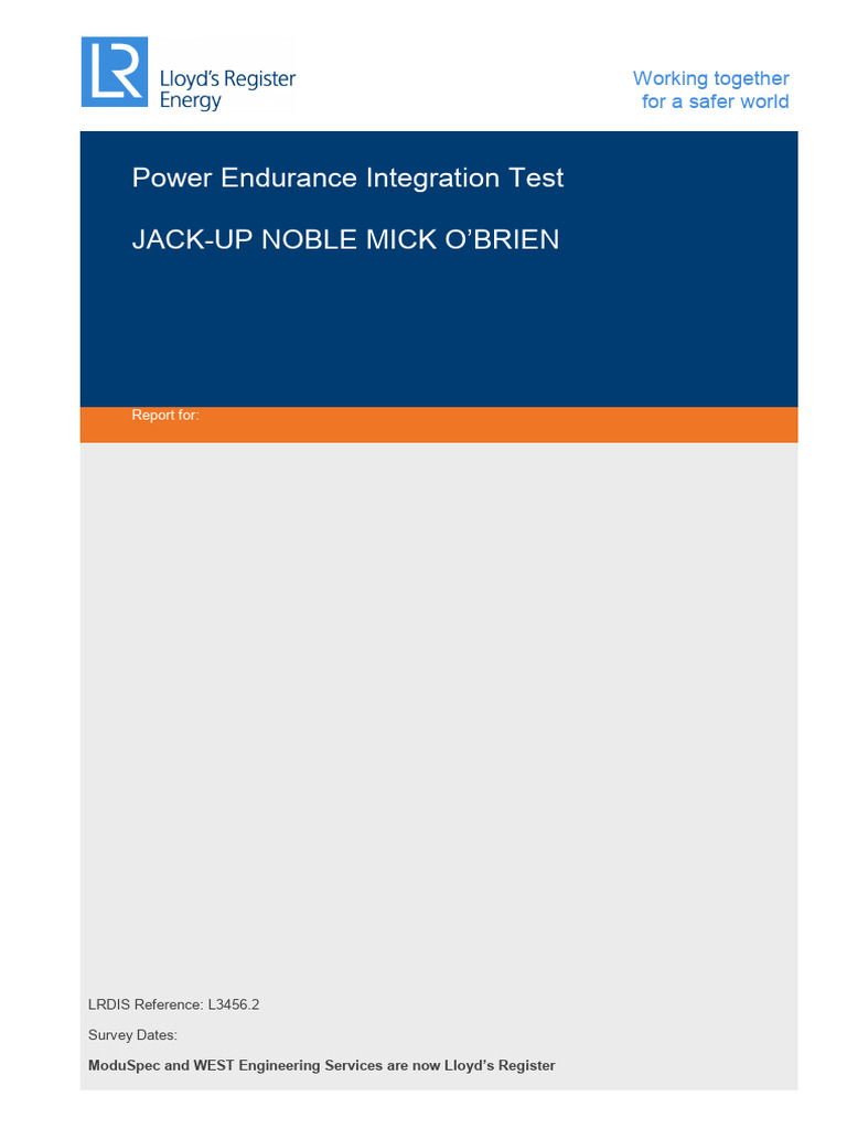 L3456.2 Power Endurance Integration Test - Draft | PDF