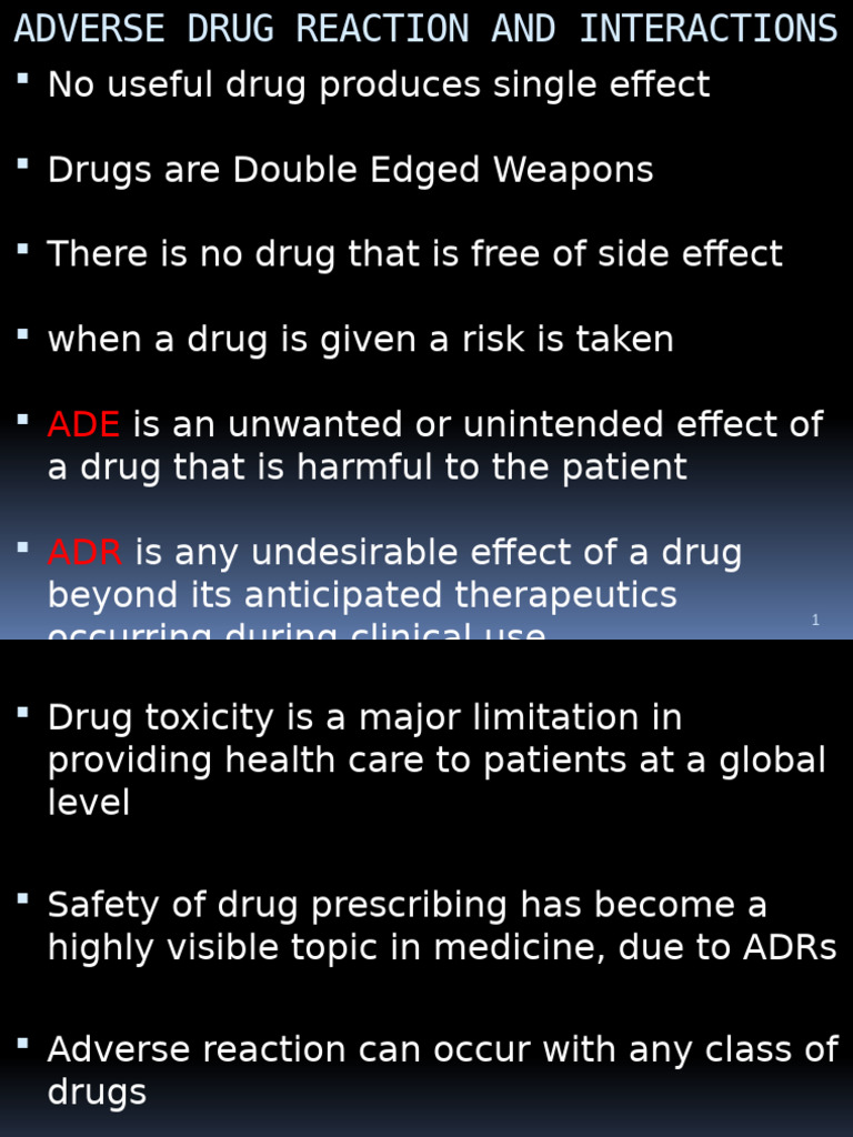 Adverse Drug Reactions and Interactions | PDF | Allergy ...